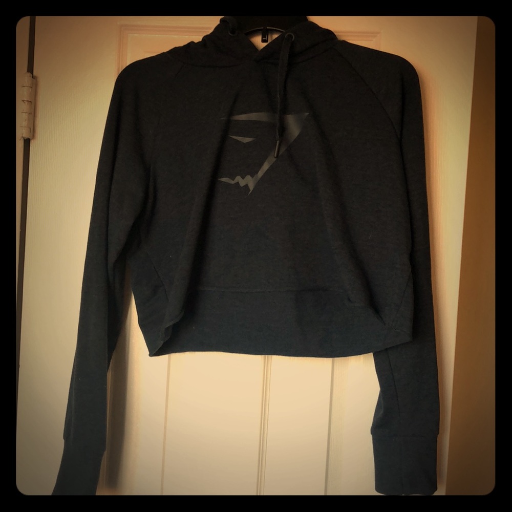 gym shark cropped hoodie
